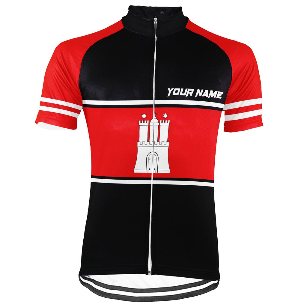 Customized Germany Winter Thermal Fleece Short Sleeve Cycling Jersey for Men