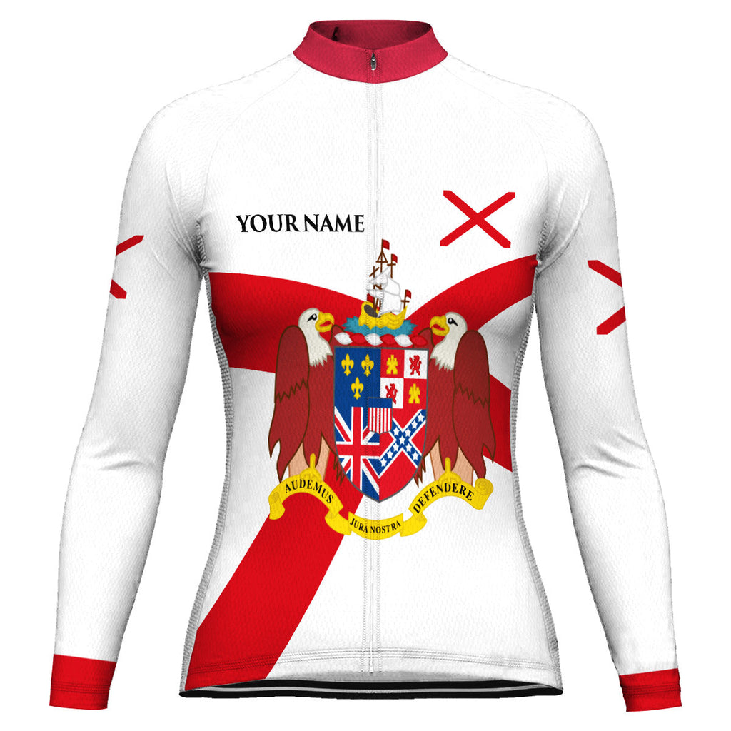 Customized Alabama Winter Thermal Fleece Long Sleeve Cycling Jersey for Women