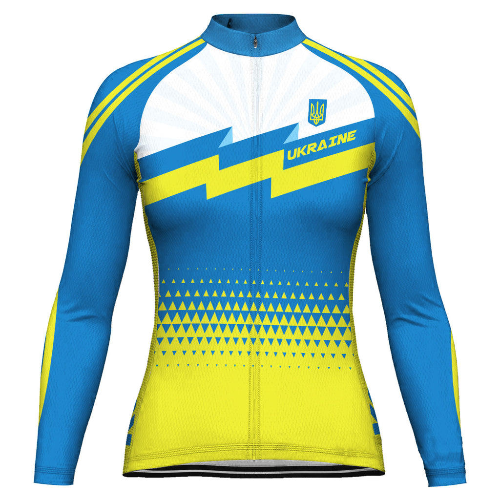 Customized Ukraine Long Sleeve Cycling Jersey for Women