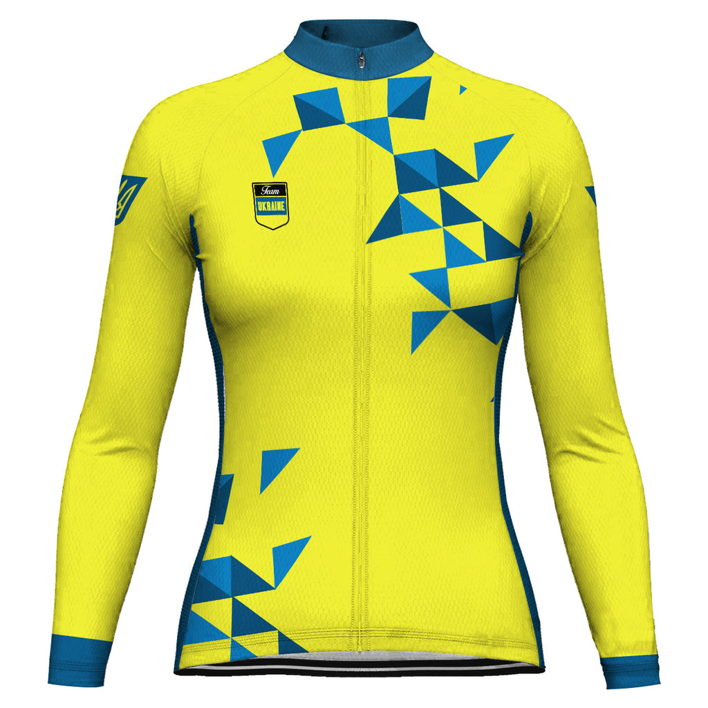 Customized Ukraine Long Sleeve Cycling Jersey for Women
