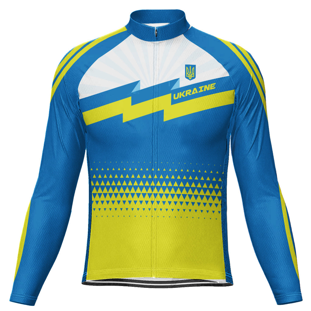 Customized Ukraine Long Sleeve Cycling Jersey for Men