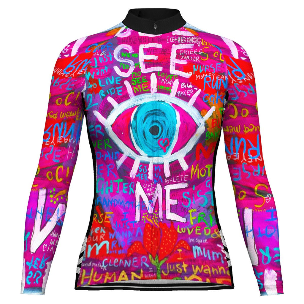 Customized Colorful Long Sleeve Cycling Jersey for Women