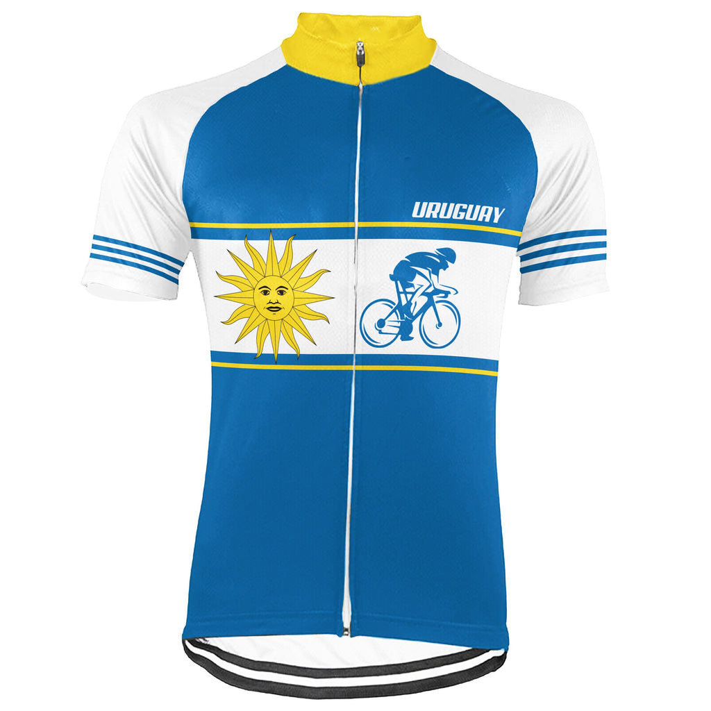 Customized Uruguay Short Sleeve Cycling Jersey for Men