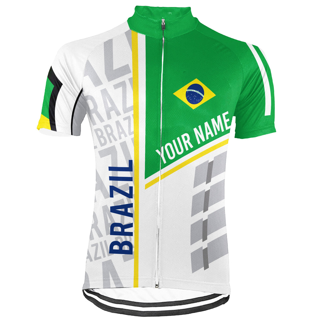 Customized Brazil Short Sleeve Cycling Jersey for Men