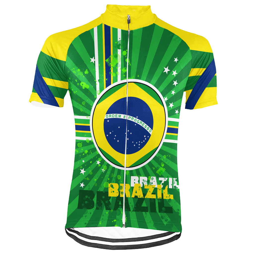 Customized Brazil Short Sleeve Cycling Jersey for Men