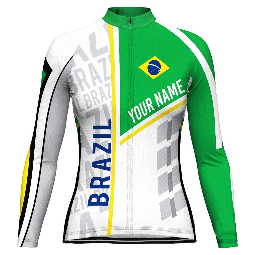 Customized Brazil Long Sleeve Cycling Jersey for Women