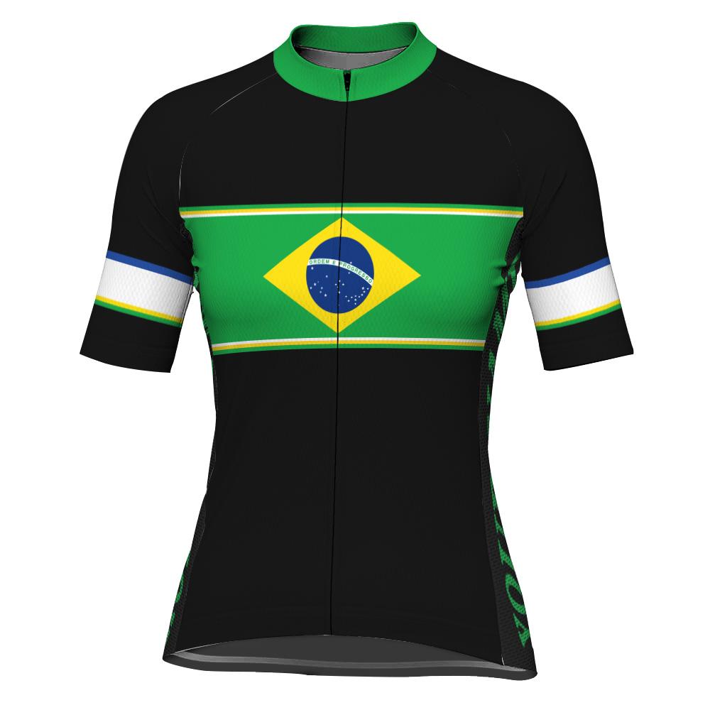 Customized Brazil Short Sleeve Cycling Jersey for Women