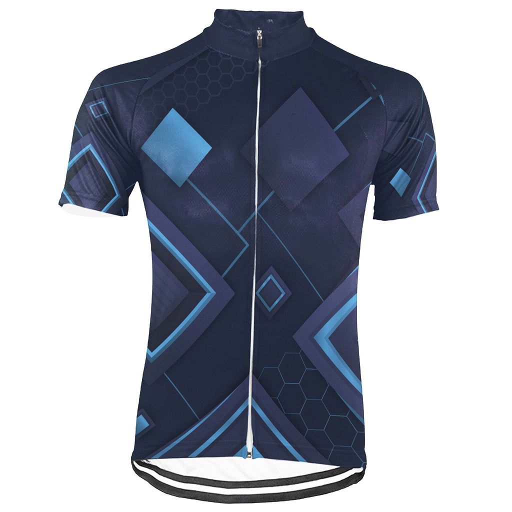 Navy Short Sleeve Cycling Jersey for Men