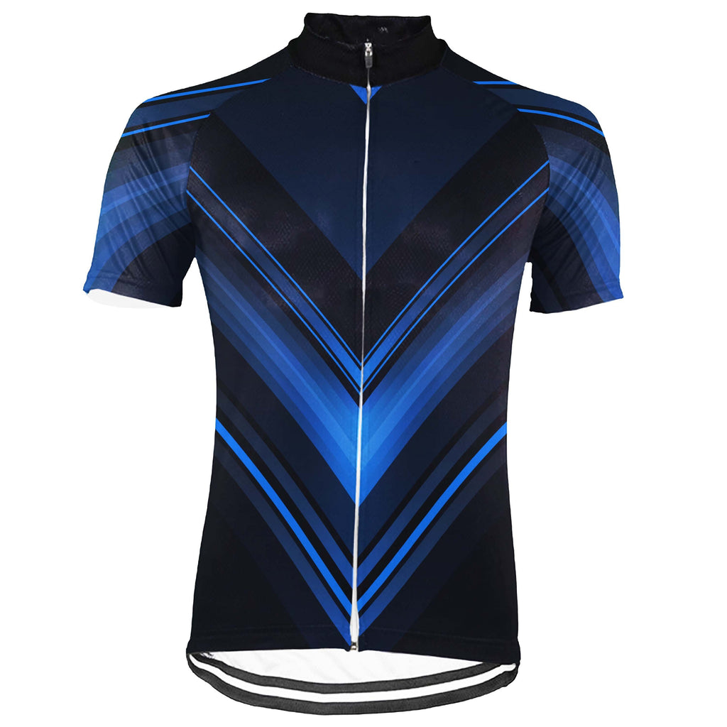Navy Short Sleeve Cycling Jersey for Men