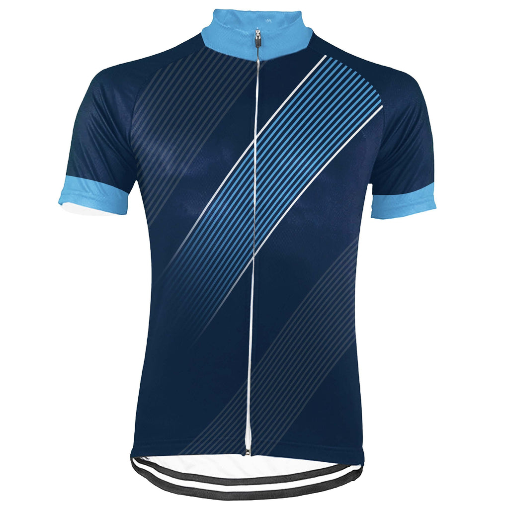 Navy Short Sleeve Cycling Jersey for Men