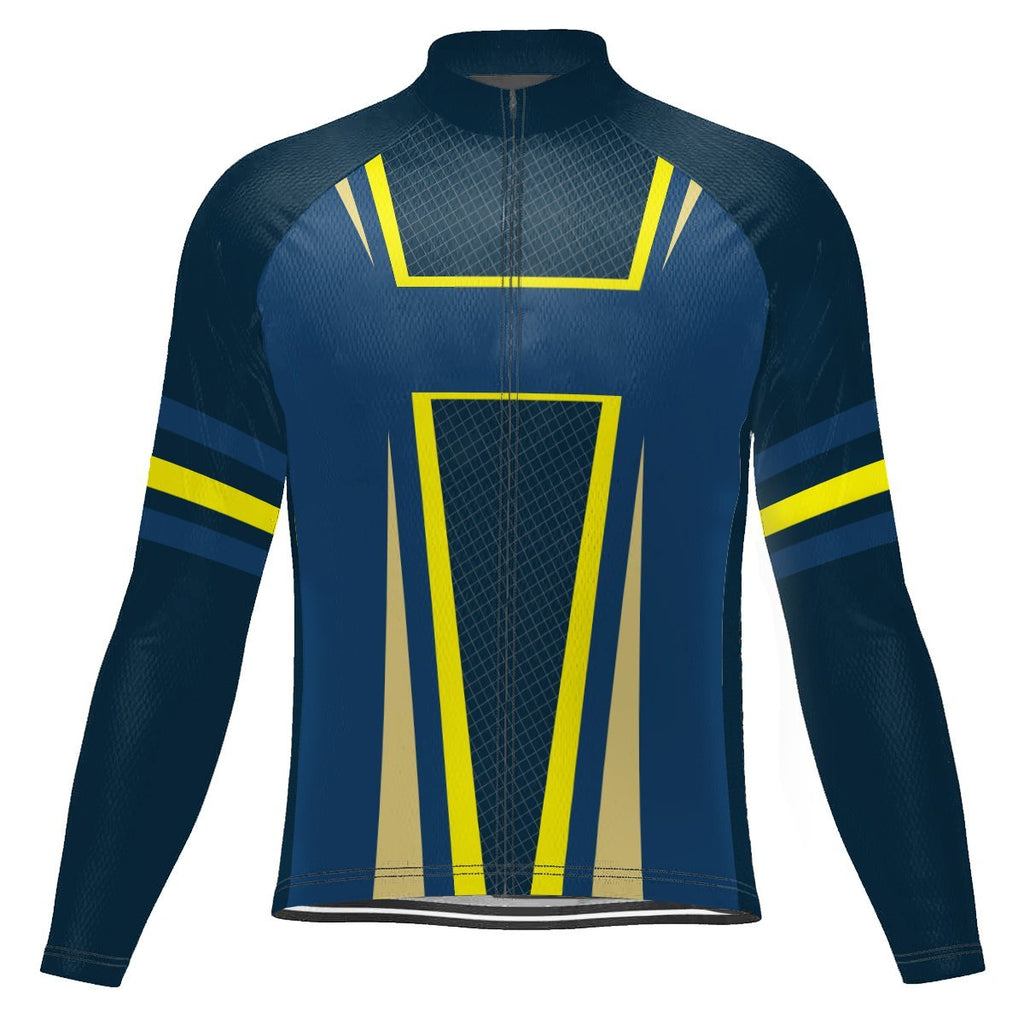 Navy Long Sleeve Cycling Jersey for Men
