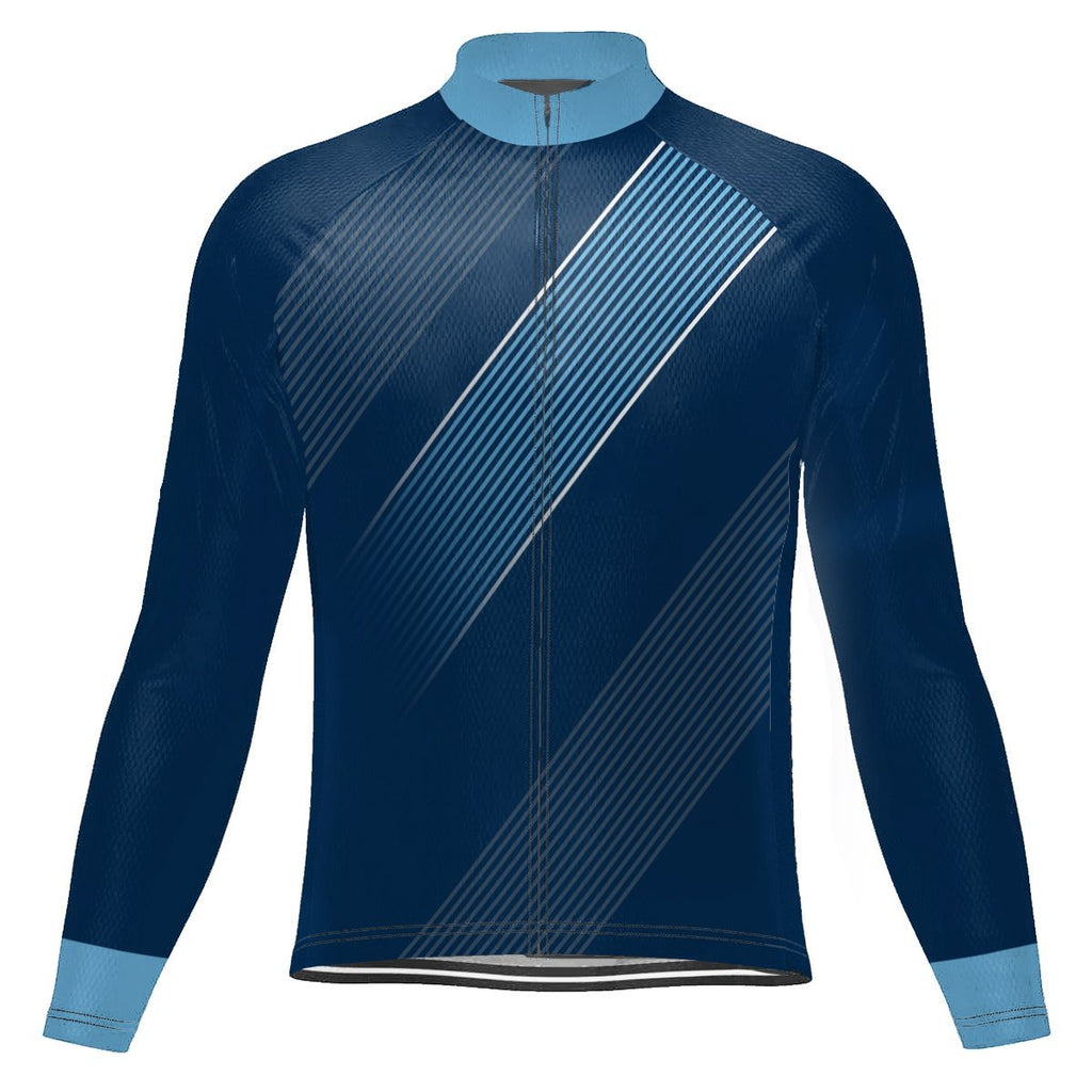 Navy Long Sleeve Cycling Jersey for Men