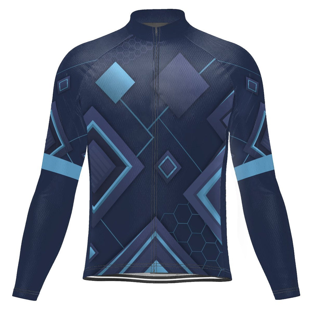 Navy Long Sleeve Cycling Jersey for Men