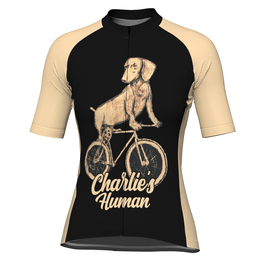 Customized Dog Short Sleeve Cycling Jersey for Women
