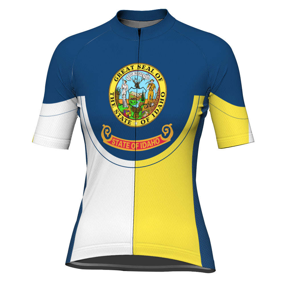 Customized Idaho Short Sleeve Cycling Jersey for Women