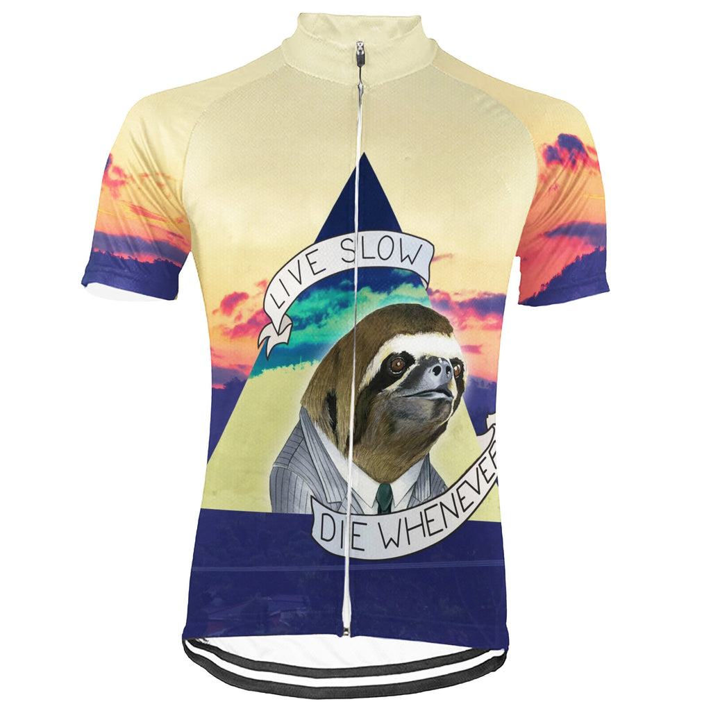 Customized Sloth Short Sleeve Cycling Jersey for Men