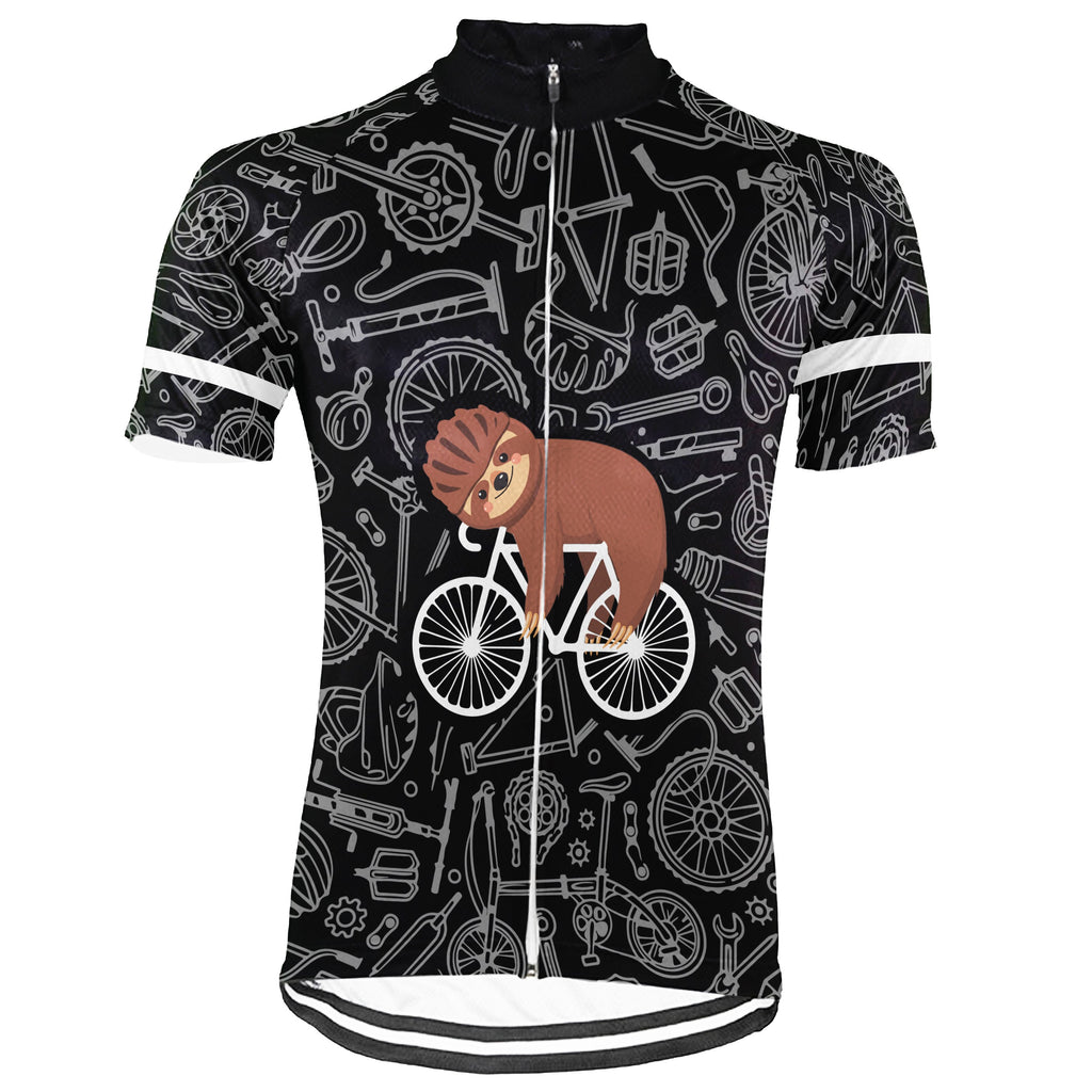Customized Sloth Short Sleeve Cycling Jersey for Men