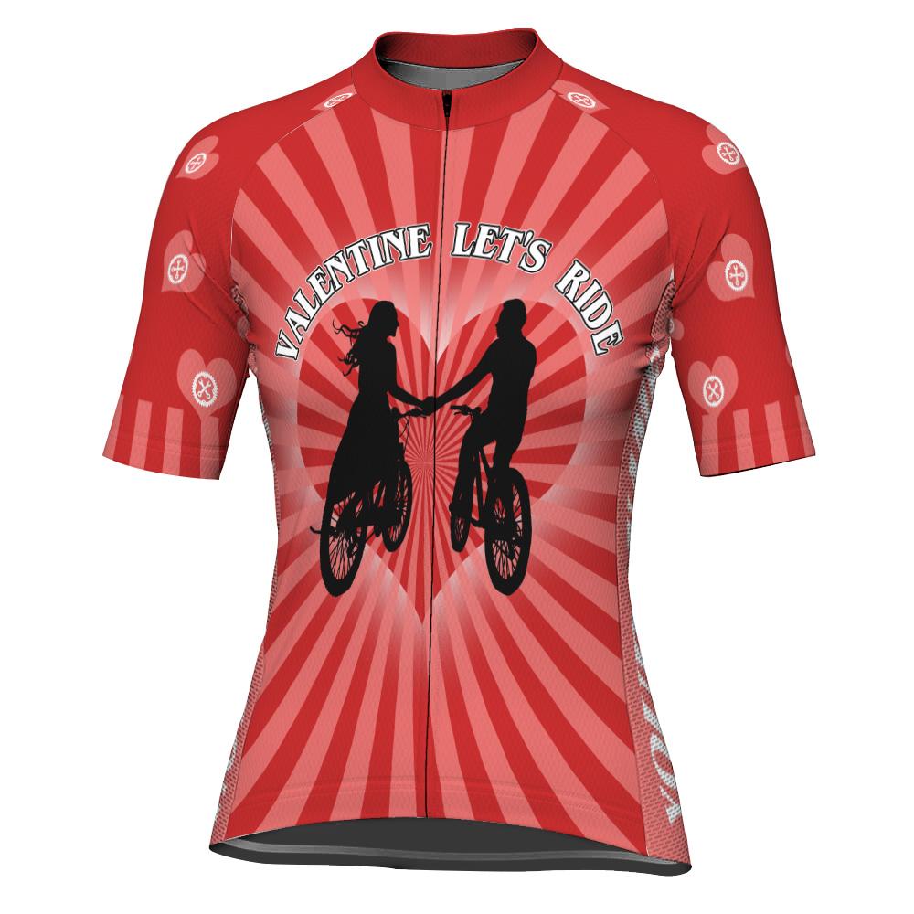 Customized Valentine Short Sleeve Cycling Jersey for Women