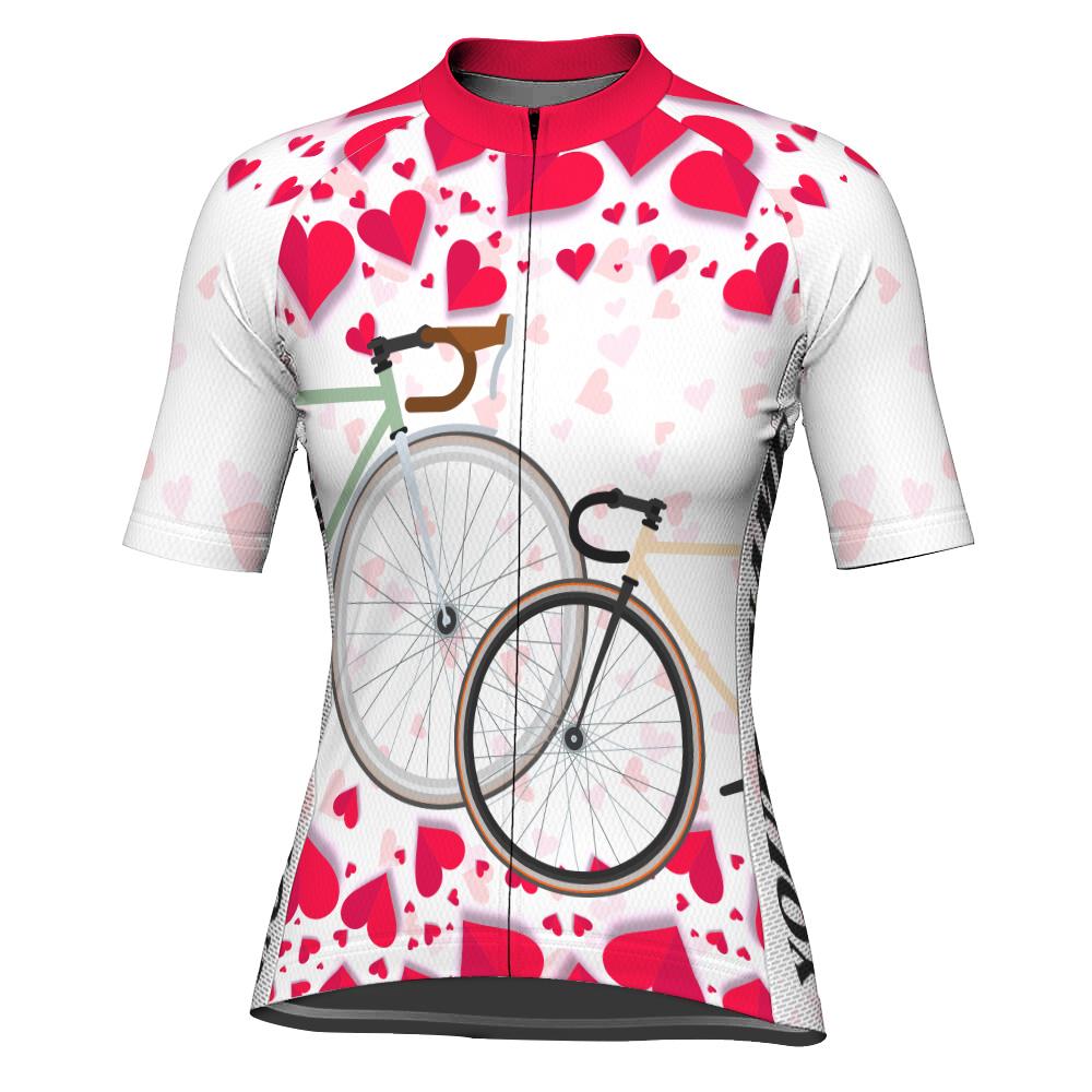 Customized Valentine Short Sleeve Cycling Jersey for Women