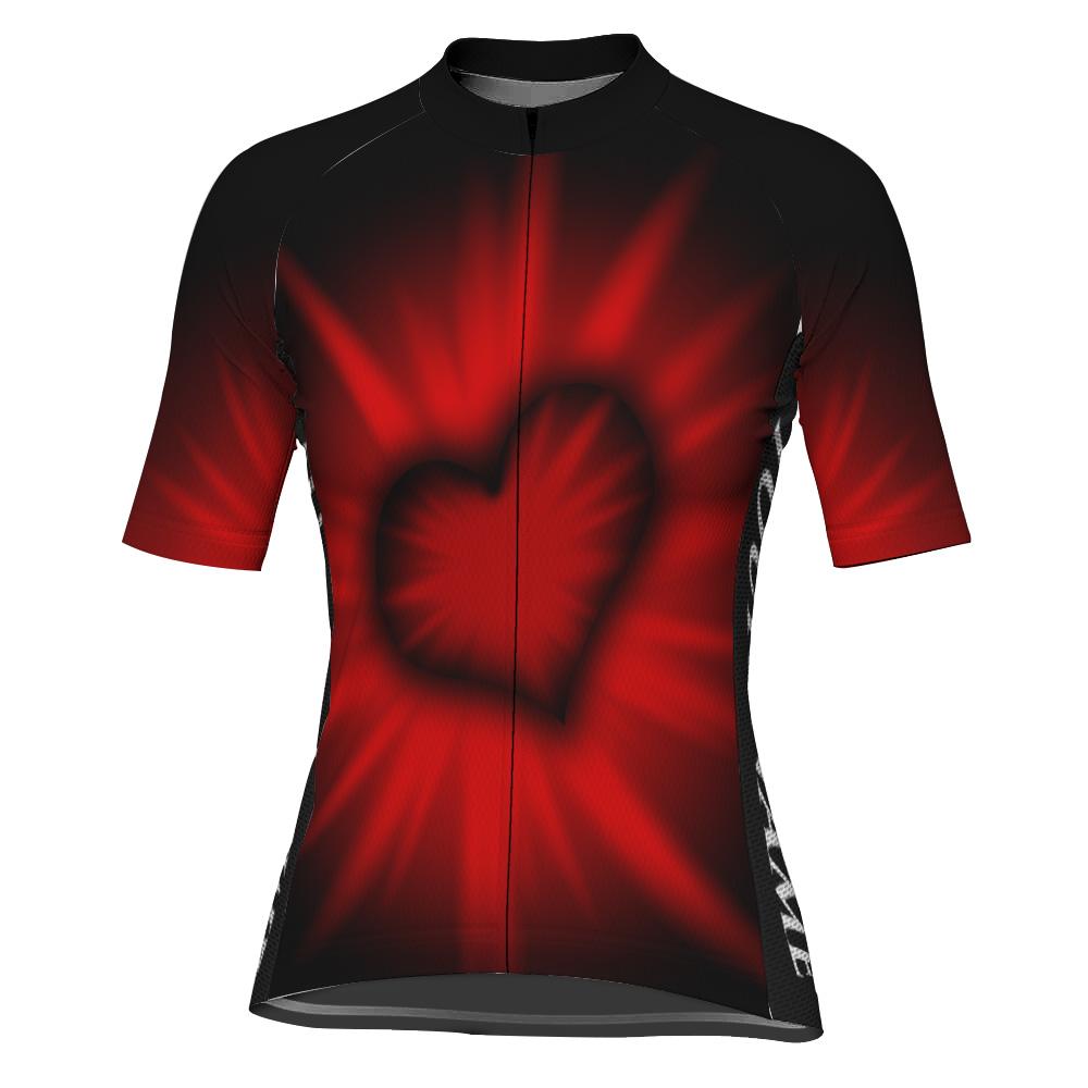 Customized Valentine Short Sleeve Cycling Jersey for Women