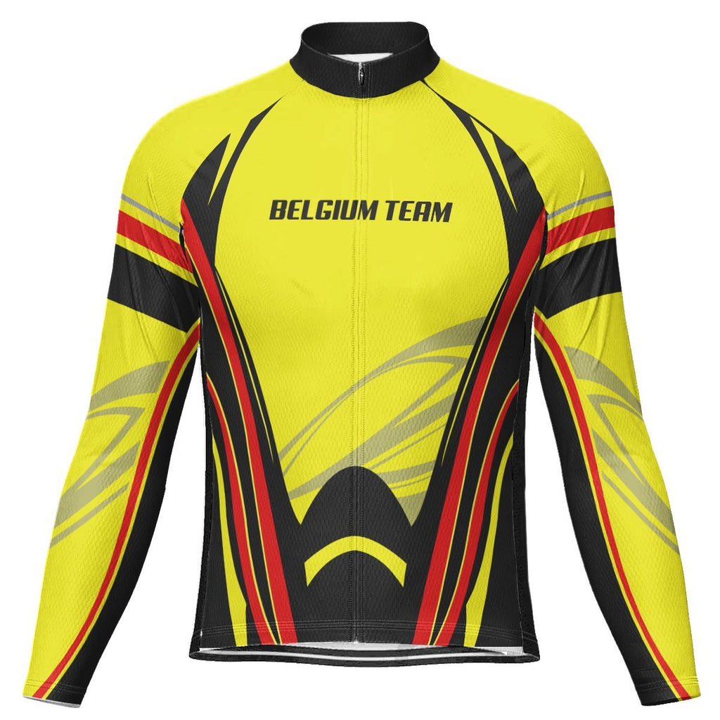 Belgium Long Sleeve Cycling Jersey for Men