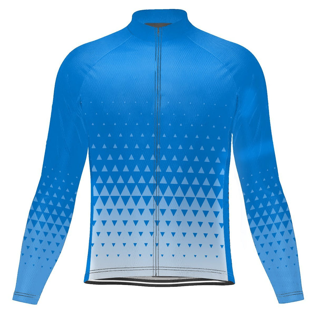 Blue Long Sleeve Cycling Jersey for Men