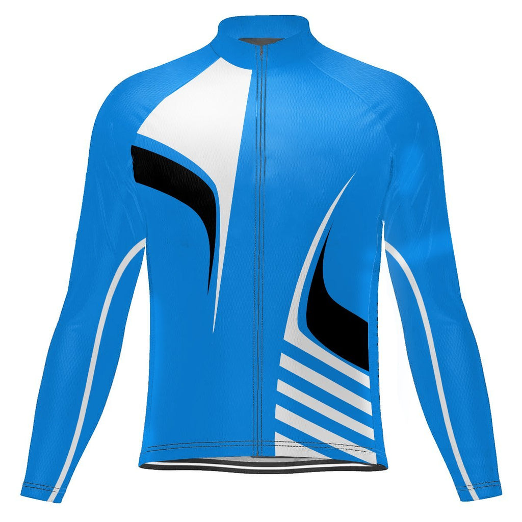 Blue Long Sleeve Cycling Jersey for Men