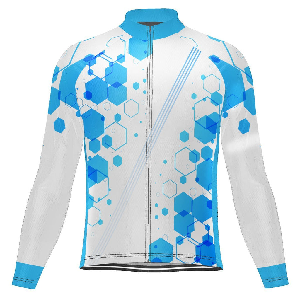 Blue Long Sleeve Cycling Jersey for Men
