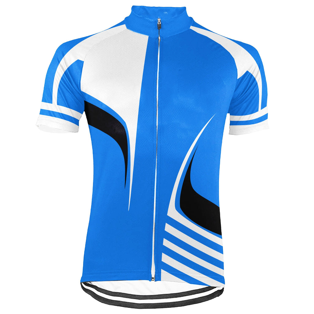 Blue Short Sleeve Cycling Jersey for Men