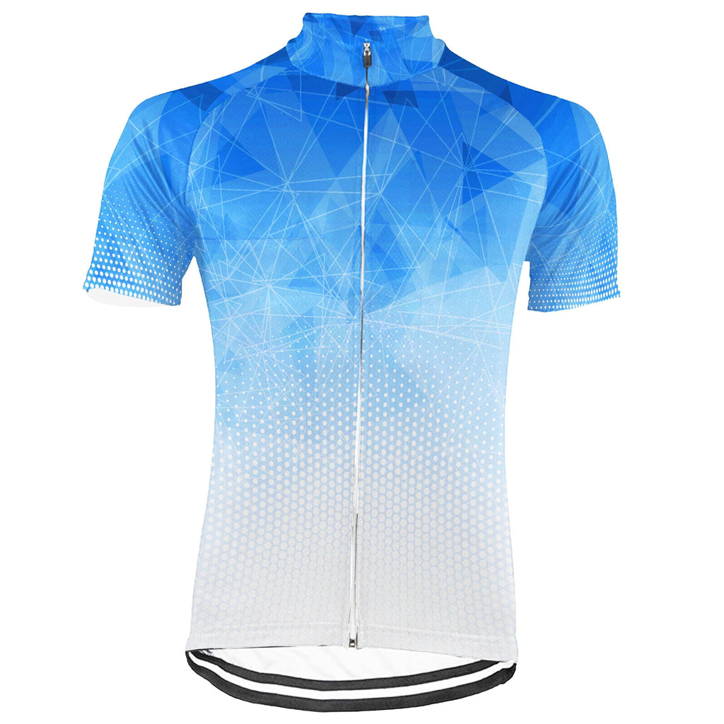 Blue Short Sleeve Cycling Jersey for Men