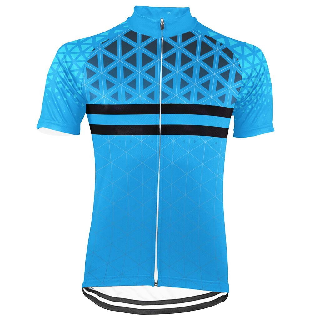 Blue Short Sleeve Cycling Jersey for Men