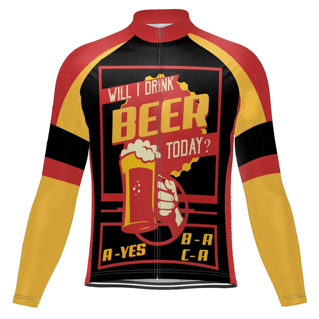 Beer Long Sleeve Cycling Jersey for Men