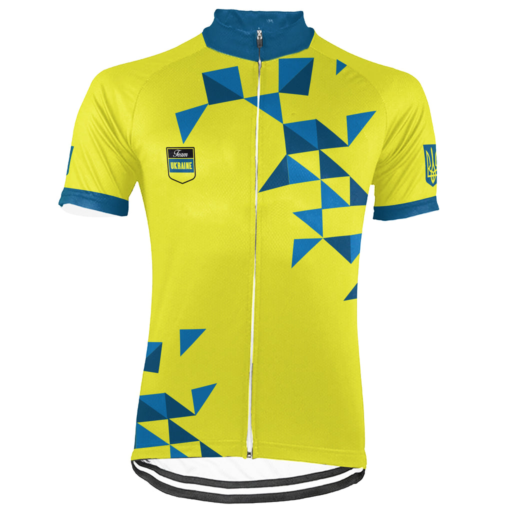 Customized Ukraine Short Sleeve Cycling Jersey for Men