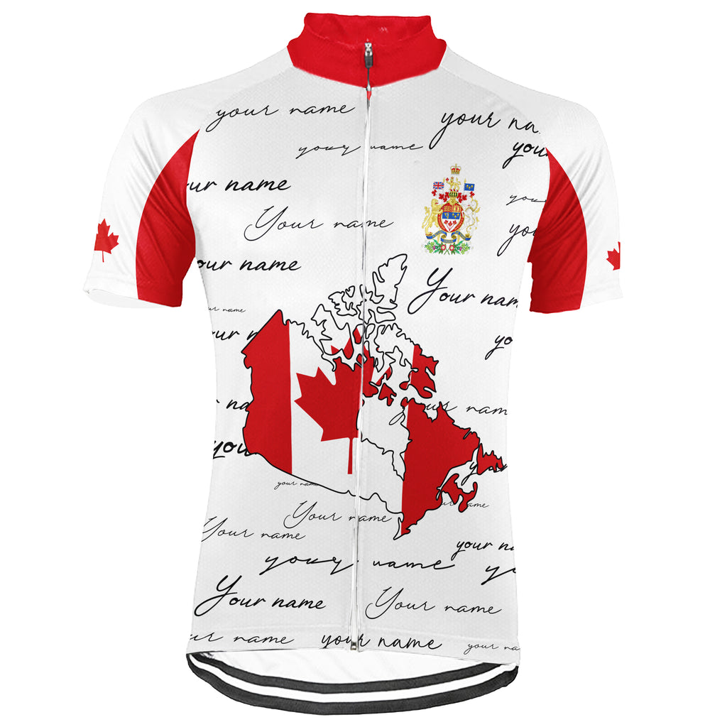 Customized Canada Short Sleeve Cycling Jersey for Men(CAD)