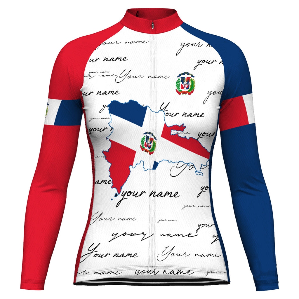 Customized Dominican Long Sleeve Cycling Jersey for Women