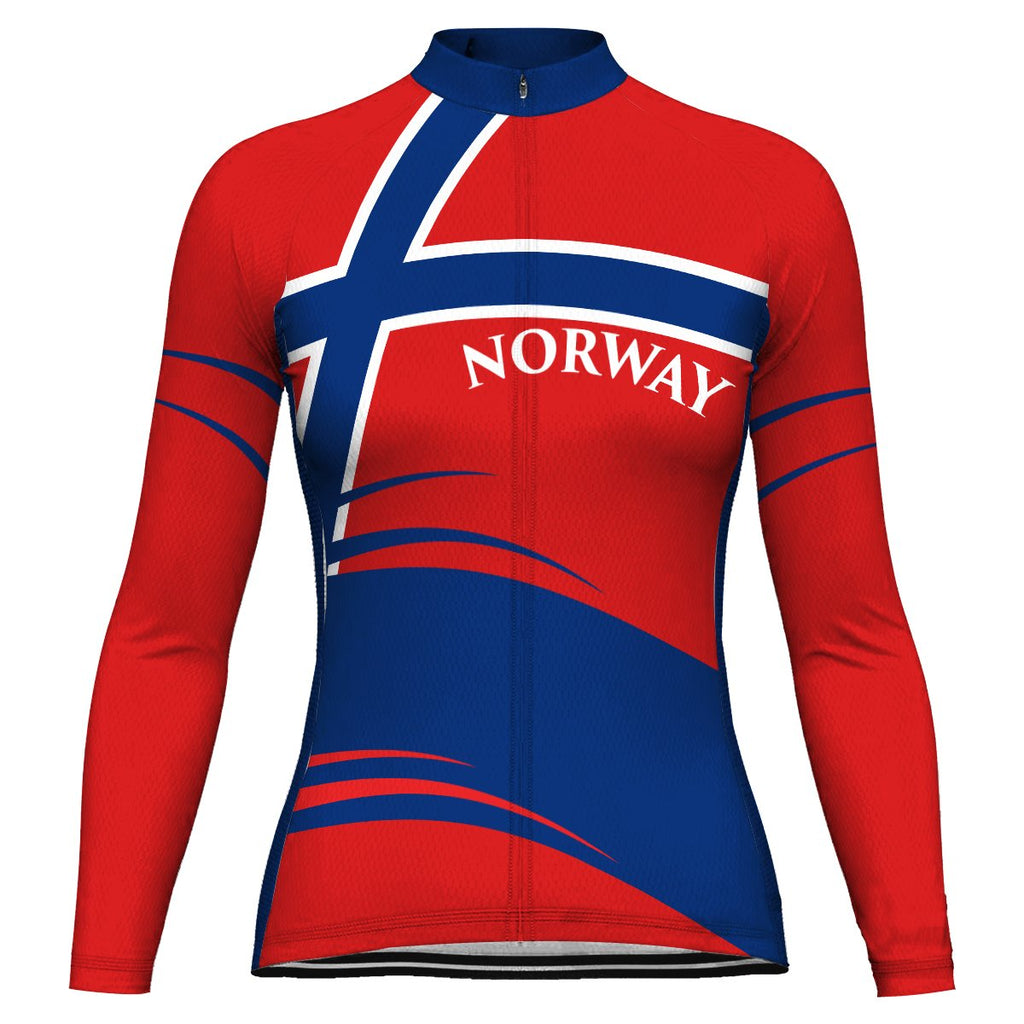 Customized Norway Long Sleeve Cycling Jersey for Women