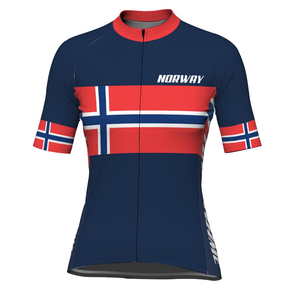 Customized Norway Short Sleeve Cycling Jersey for Women