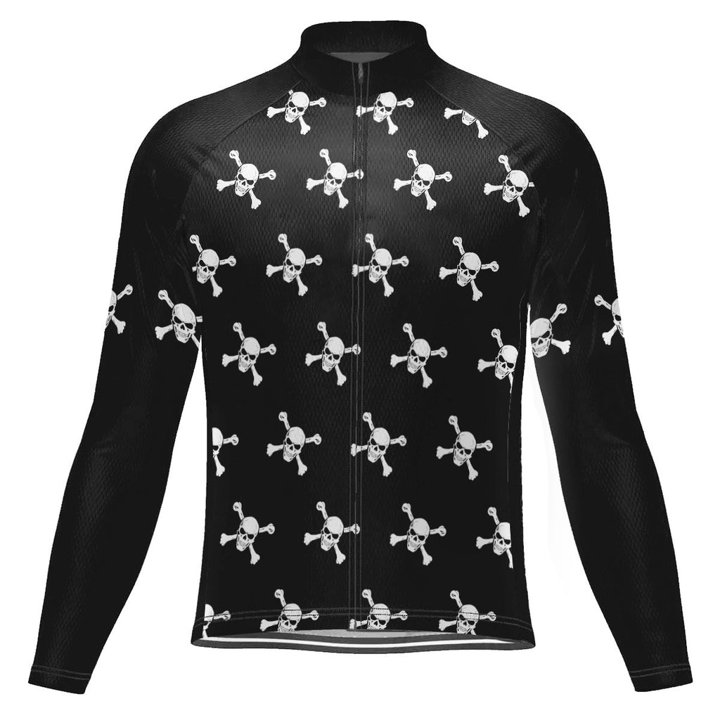 Skull Long Sleeve Cycling Jersey for Men
