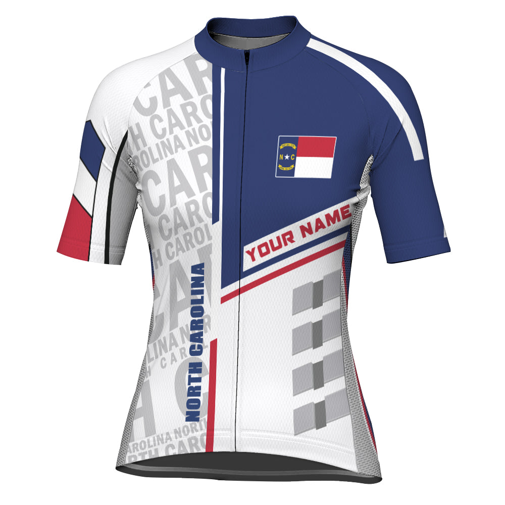 Customized North Carolina Short Sleeve Cycling Jersey for Women