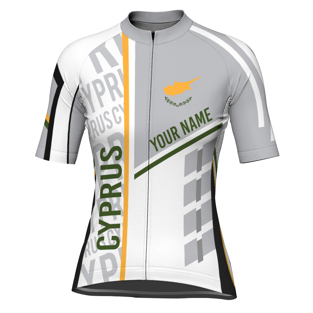 Customized Cyprus Short Sleeve Cycling Jersey for Women