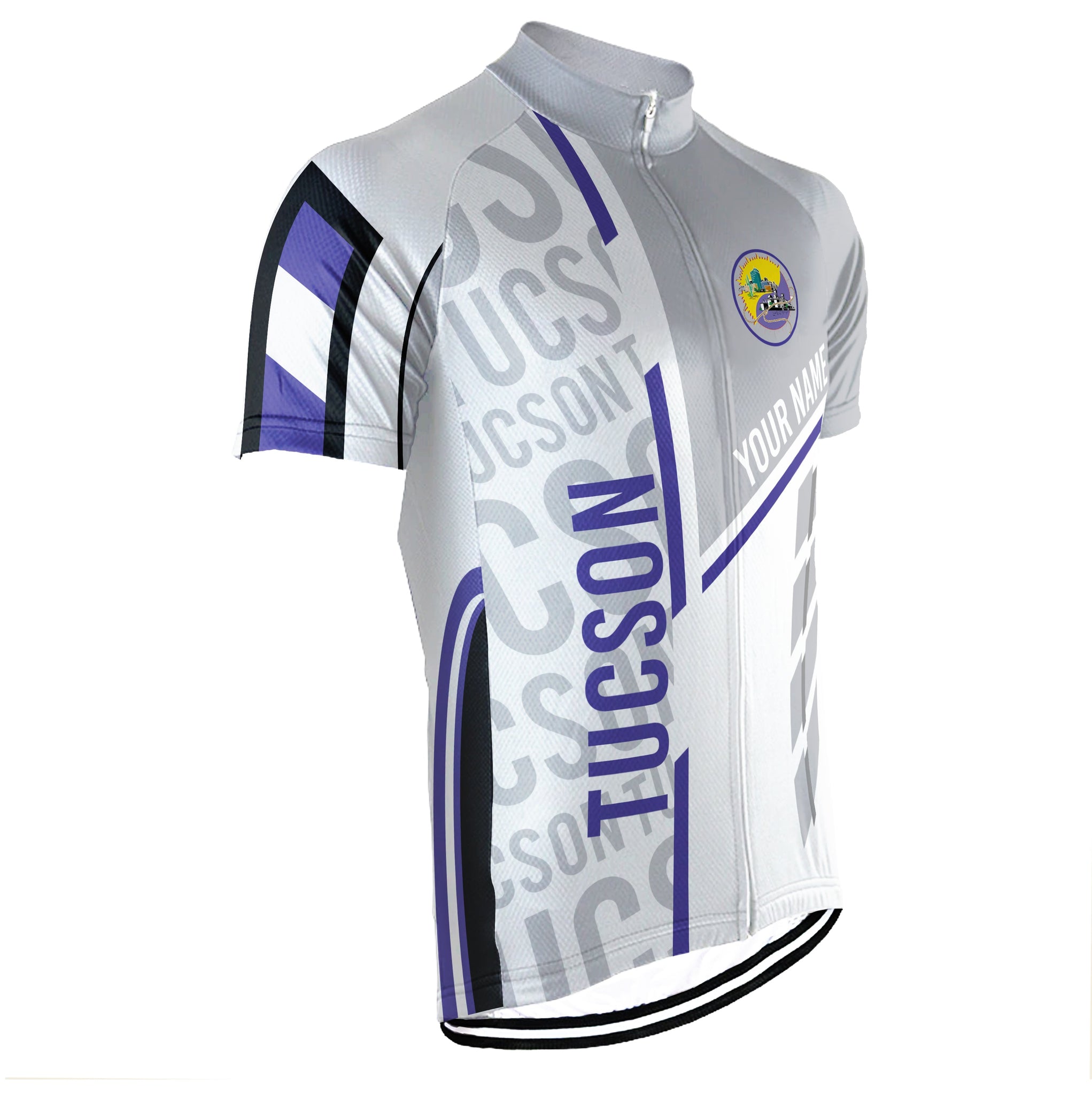 Customized Tucson Winter Thermal Fleece Short Sleeve Cycling Jersey fo