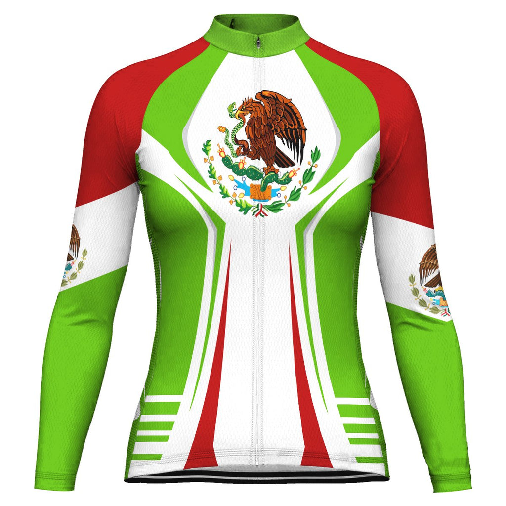 Customized Mexico Long Sleeve Cycling Jersey for Women