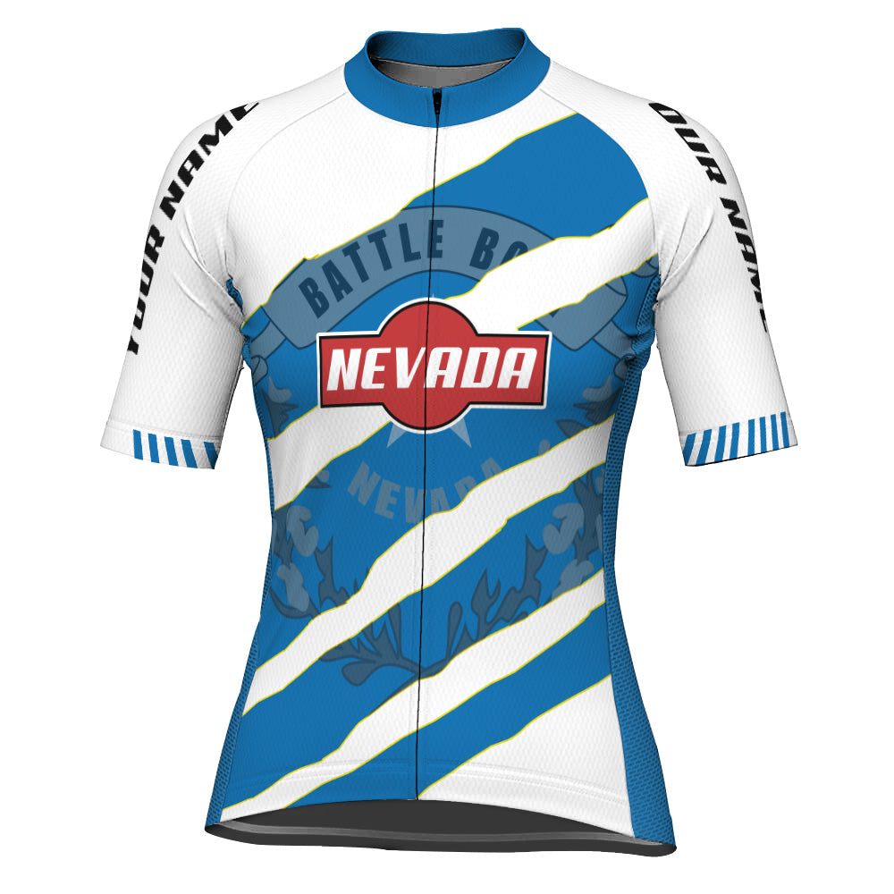 Customized Nevada Short Sleeve Cycling Jersey For Women