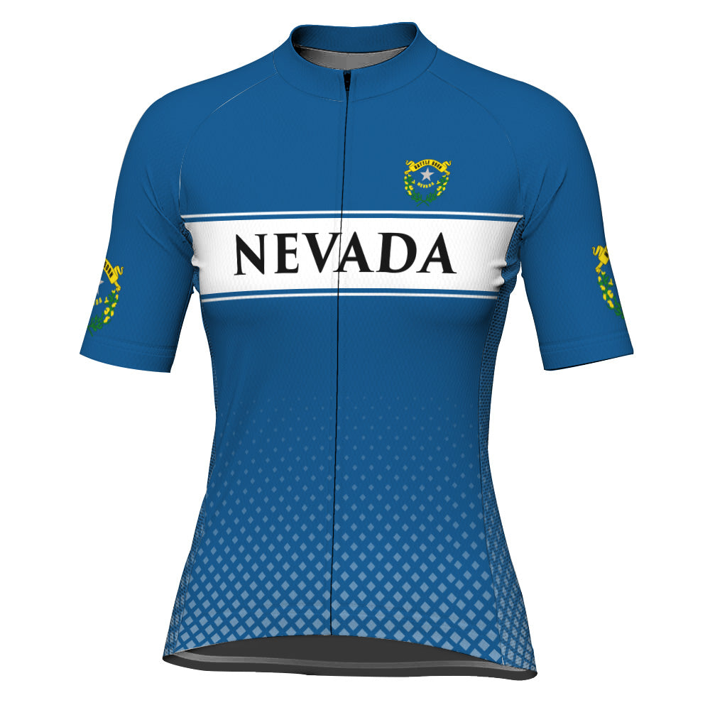 Customized Nevada Short Sleeve Cycling Jersey For Women