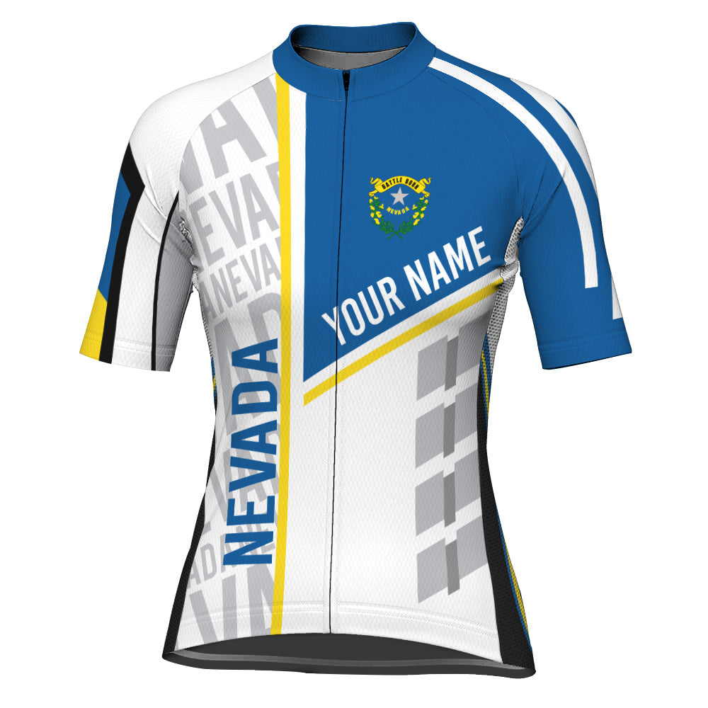 Customized Nevada Short Sleeve Cycling Jersey For Women