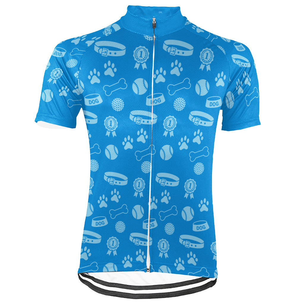 Customized Image Dog Short Sleeve Cycling Jersey for Men- Personalized Gift