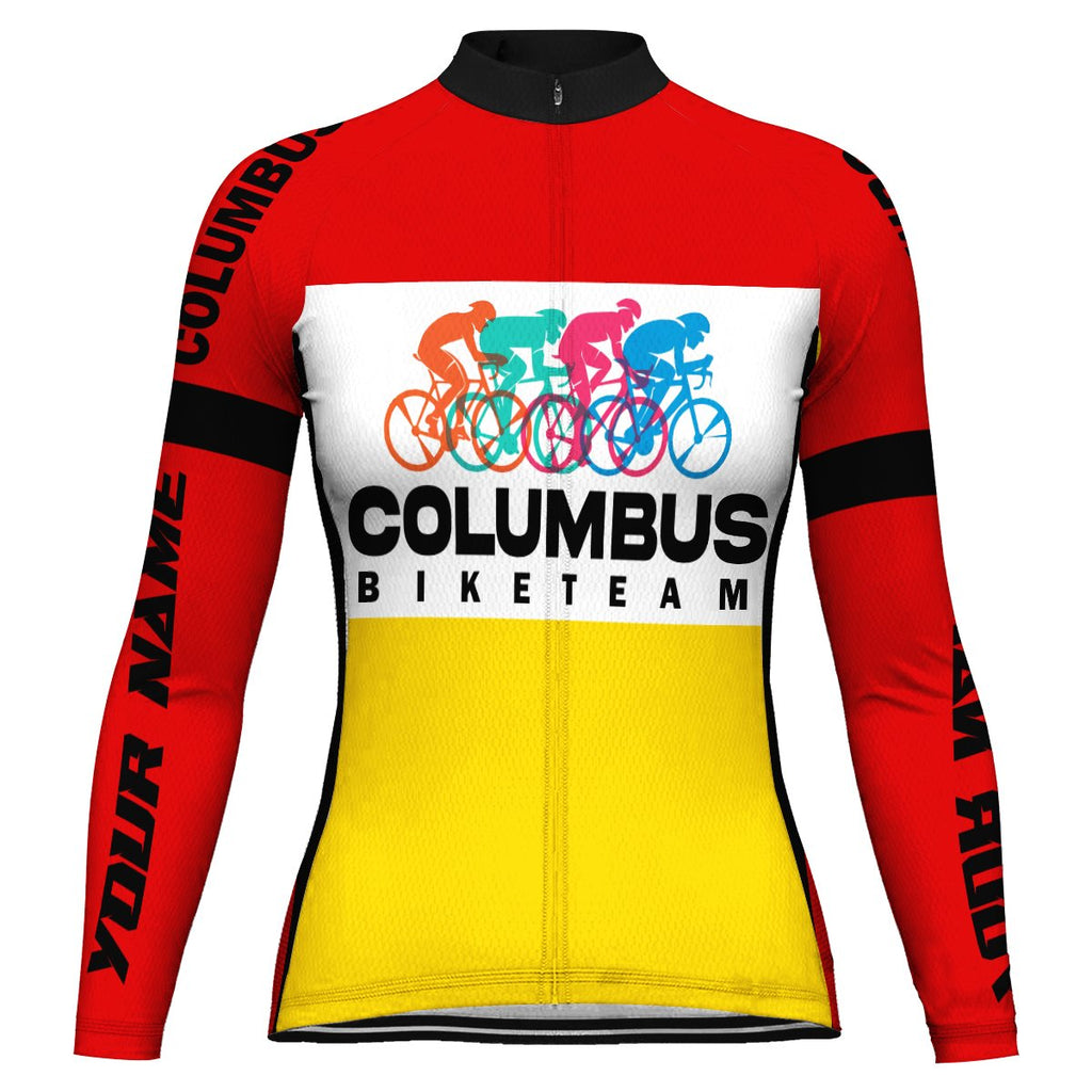 Customized Columbus Long Sleeve Cycling Jersey for Women