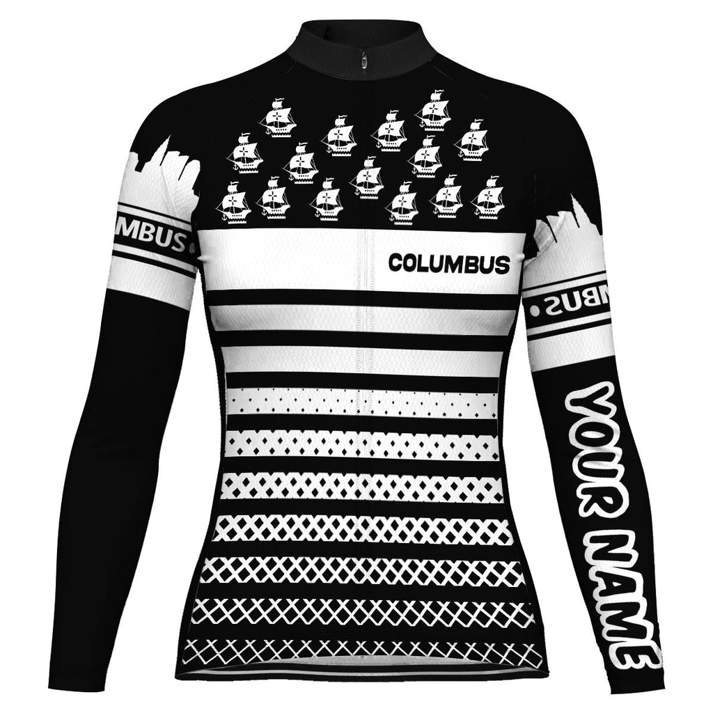 Customized Columbus Long Sleeve Cycling Jersey for Women
