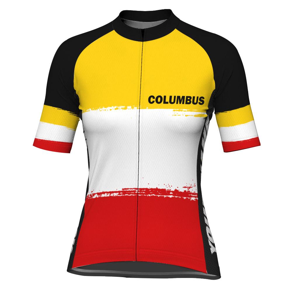 Customized Columbus Short Sleeve Cycling Jersey for Women