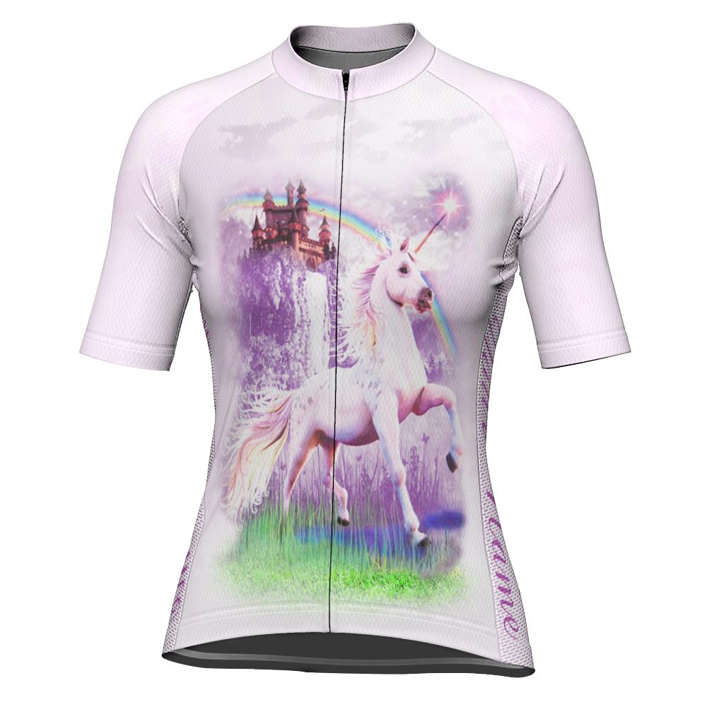 Customized Unicorn Short Sleeve Cycling Jersey for Women